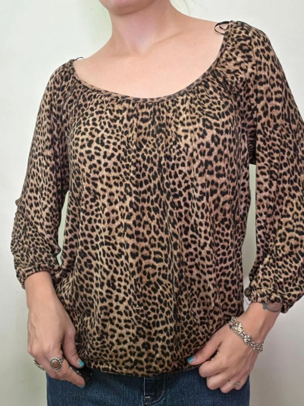 Y2K Leopard Print top Size M - Picture 1 of 5